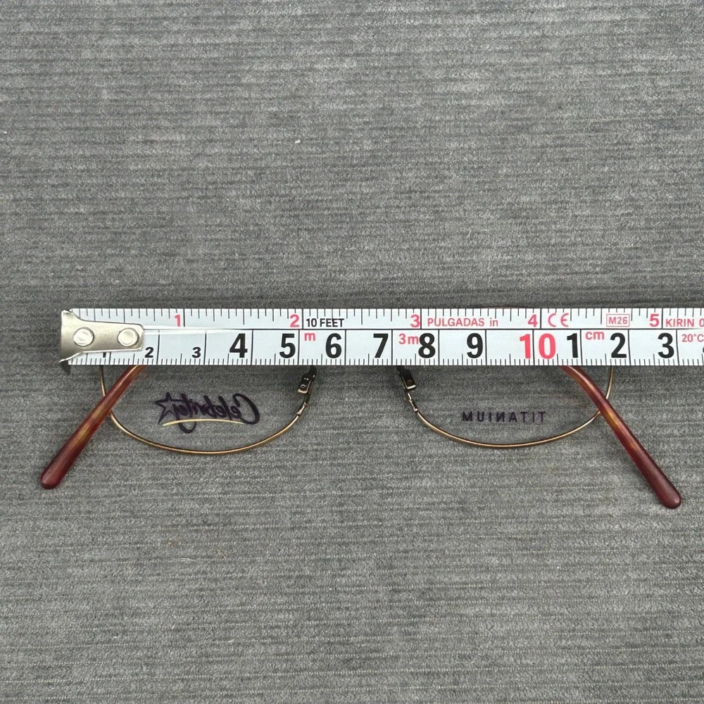 Celebrity by Altair Eyewear Titanium Antique Brown Demi Oval Eyeglass Frames 145